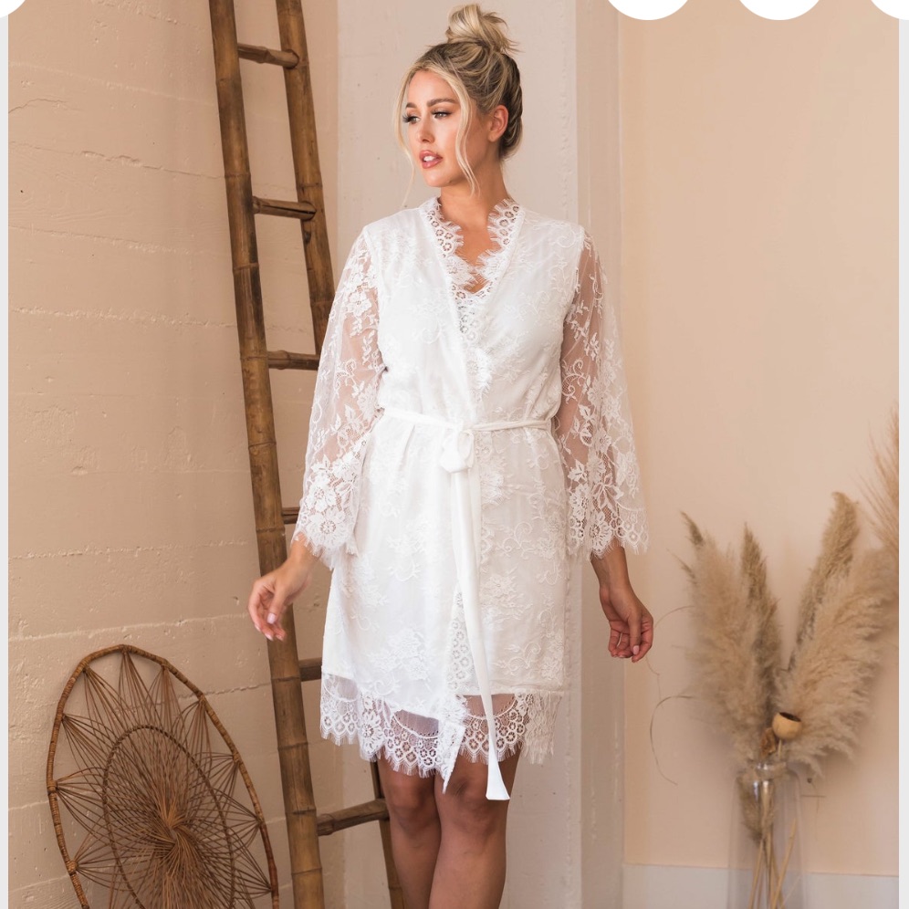 Bridal Lace Robe